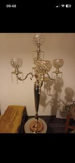 Elegante kandelaar met kristallen accenten, Ophalen of Verzenden, Kristal