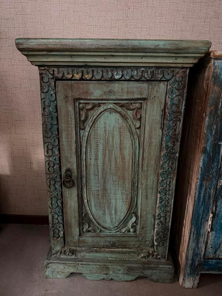 Uniek Ibiza stijl kastje uit india 75x46x29, Huis en Inrichting, Kasten | Dressoirs, Nieuw, Minder dan 50 cm, 25 tot 50 cm, Met deur(en)