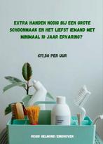 Grote schoonmaak of oplevering? €17,50 p/u, Vacatures, Vacatures | Schoonmaak en Facilitaire diensten, Vanaf 10 jaar, Overige vormen