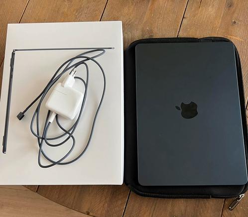 Macbook Air M2 Middernacht, Computers en Software, Apple Macbooks, Zo goed als nieuw, MacBook Air, 13 inch, 2 tot 3 Ghz, 256 GB