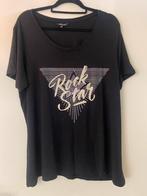 Stoer Rock Star t-shirt met strass steentjes, Zwart, Maat 42/44 (L), Ophalen of Verzenden, Zo goed als nieuw