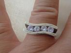 zilveren royale design ring met heldere stenen [434], Sieraden, Tassen en Uiterlijk, Ringen, Verzenden, Zo goed als nieuw, 17 tot 18