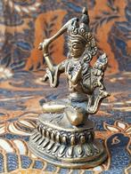 Mooi zwaar oud brons beeldje uit India van Shiva 10 cm., Antiek en Kunst, Ophalen of Verzenden