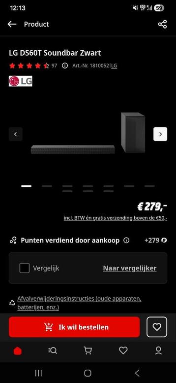 Soundbar LG DS60T Zwart  beschikbaar voor biedingen