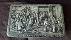 GBC Belgium Teniers rechthoekige koektrommel jaren  40, Antiek en Kunst, Antiek | Tin, Ophalen of Verzenden