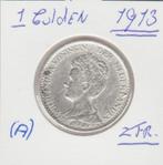 (A) Mooie 1 gld 1913 zfr., Postzegels en Munten, Munten | Nederland, Zilver, Koningin Wilhelmina, 1 gulden, Ophalen of Verzenden