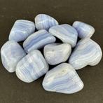 Blue Lace Agaat trommelsteen uit Zuid-Afrika, Ophalen of Verzenden, Mineraal