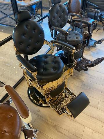Barbierstoel Retro Luxe gold kappersgroothandel barberstoel beschikbaar voor biedingen