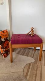 Vintage deens voeten bankje, Ophalen, Minder dan 50 cm, Gebruikt, Stof
