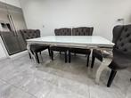 Luxe eettafel + (dikke glasplaat), Huis en Inrichting, Tafels | Eettafels, Ophalen, Zo goed als nieuw