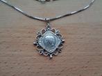 zilveren ketting met munt Koningin Juliana [764], Met hanger, Verzenden, Zo goed als nieuw, Zilver