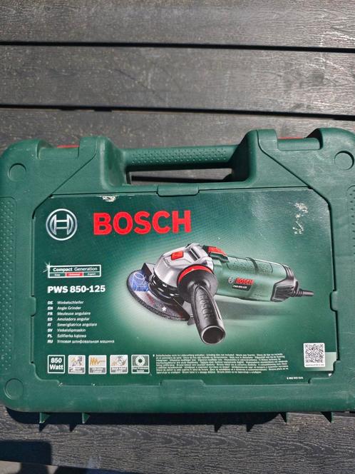 Bosch slijpmachine 850w PWS 850-125 zelden gebruikt, Doe-het-zelf en Verbouw, Gereedschap | Slijpmachines, Gebruikt, Haakse handslijpmachine