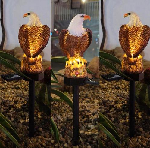 Lichtgevende Adelaar / Solar Tuinlamp / Vogel Tuinbeeld, Tuin en Terras, Tuinbeelden, Nieuw, Dierenbeeld, Verzenden
