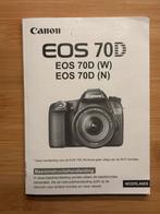 Canon EOS 70D Handleiding nederlandstalig, Ophalen of Verzenden