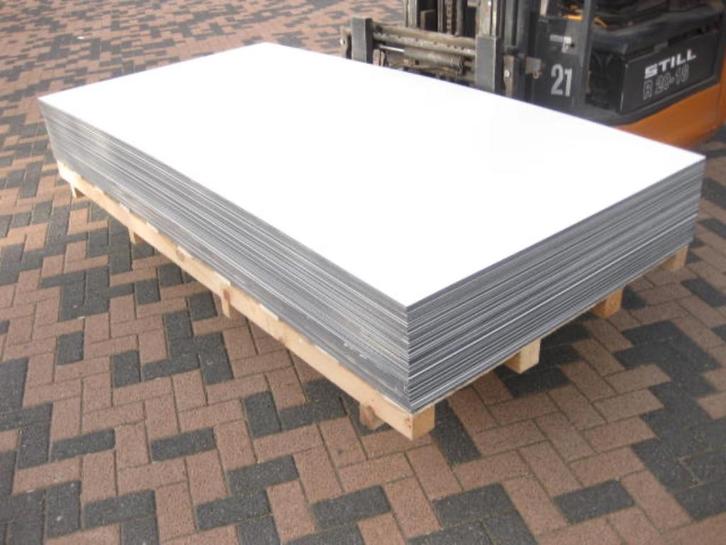 Eerste keus HPL / Trespa platen, dikte 6, 8 en 10mm. wit/wit, Doe-het-zelf en Verbouw, Platen en Panelen, Nieuw, HPL, Minder dan 20 mm