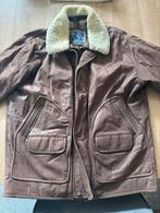 Vintage Tenson Leren Pilotenjas Heren - XL - Donkerbruin, Kleding | Heren, Ophalen of Verzenden, Gedragen, Overige maten, Bruin