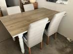 grenen eethoek + 4 stoelen, Huis en Inrichting, Ophalen, Gebruikt, 50 tot 100 cm, Landelijk