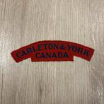 Canvas Carelton & York regiment title, Verzamelen, Militaria | Tweede Wereldoorlog, Ophalen of Verzenden