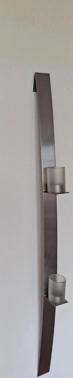 Wand Rvs waxicinelichthouder, Huis en Inrichting, Woonaccessoires | Kandelaars en Kaarsen, Ophalen of Verzenden, Metaal, 75 cm of meer