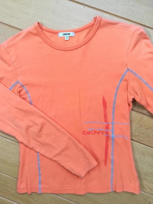 DKNY t- shirt longsleeve oranje maat 152 - nieuw -, Kinderen en Baby's, Kinderkleding | Maat 152, Nieuw, Jongen, Shirt of Longsleeve