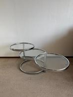 Verstelbare Salon Bijzettafel, Ophalen, Minder dan 45 cm, Gebruikt, Rond