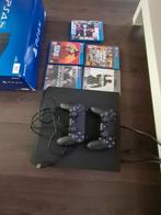 PS 4 PRO 2 zwart 1TB/ 2 controllers/ en 5 spellen, Met games, Met 2 controllers, Ophalen of Verzenden, Zo goed als nieuw