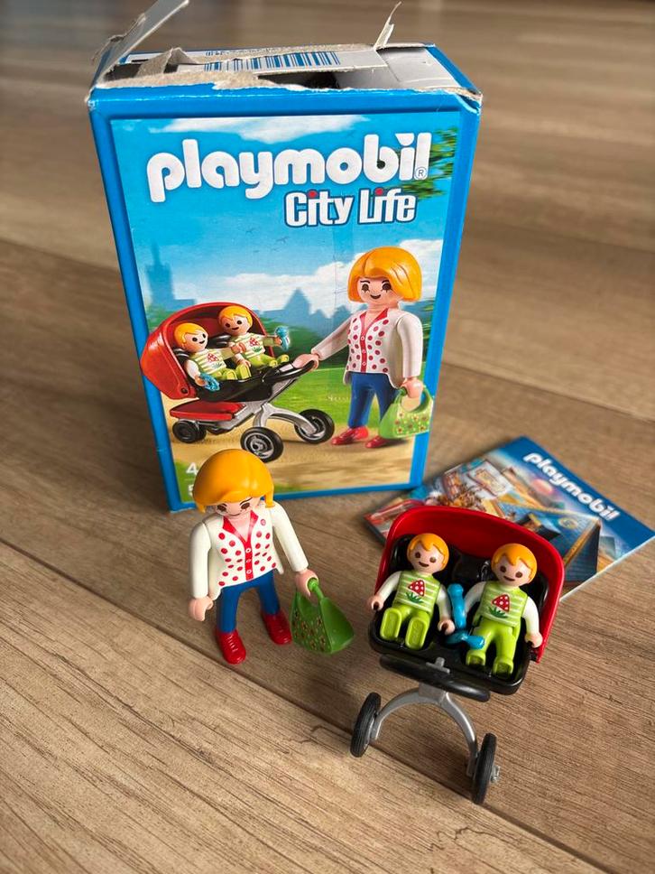 Playmobil City Life - Moeder met tweeling 5573, Kinderen en Baby's, Speelgoed | Playmobil, Gebruikt, Complete set, Ophalen of Verzenden