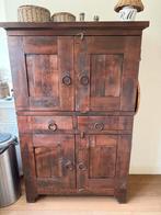 Houten meidenkast, Huis en Inrichting, Ophalen, Gebruikt, 100 tot 150 cm, Landelijk