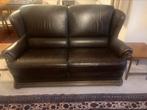 Vintage Retro’90 Chesterfield Lederen Bankstel., Ophalen, Gebruikt, 150 tot 200 cm, Rechte bank