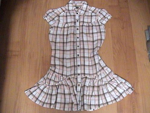 SOHO NEW YORK roze / geel / wit geruite jurk / tuniek € 5,00, Kinderen en Baby's, Kinderkleding | Maat 152, Gebruikt, Meisje, Jurk of Rok