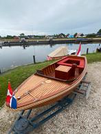 Prachtige electrisch aangedreven vlet / sloep., Watersport en Boten, Sloepen, Ophalen, Gebruikt, Tot 10 pk, Binnenboordmotor
