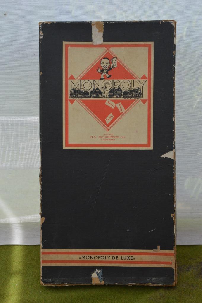 Oud Monopoly de Luxe bordspel, zwarte lange doos, jaren 60, Hobby en Vrije tijd, Gezelschapsspellen | Bordspellen, Gebruikt, Drie of vier spelers