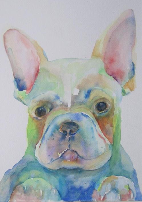 Schilderijen verzameld honden, Antiek en Kunst, Kunst | Schilderijen | Modern, Ophalen of Verzenden