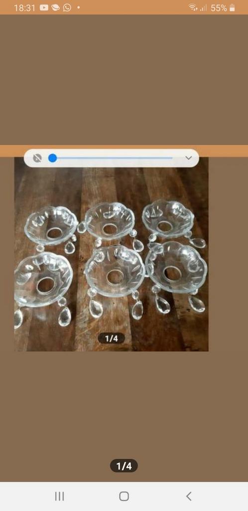 schaaltjes en onderdelen kroonluchter K, Huis en Inrichting, Lampen | Kroonluchters, Ophalen