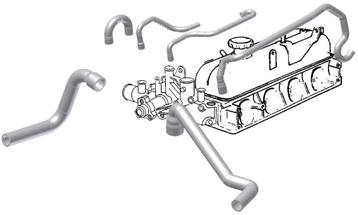 Volvo 340 B14 koelwaterslangen 1986-1991 beschikbaar voor biedingen