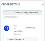 RUILEN 2 kaarten EK Turkije - Playoff Winner C in Dortmund, Tickets en Kaartjes, Sport | Voetbal, Juni, Losse kaart, Twee personen