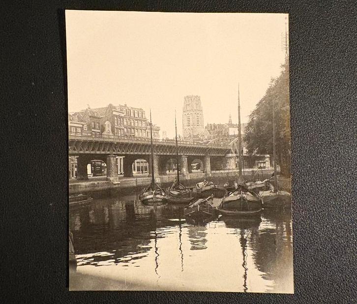 Foto luchtspoor Rotterdam (±1930), Verzamelen, Spoorwegen en Tramwegen, Gebruikt, Tram, Ophalen of Verzenden
