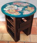 Unieke bijzettafel set, Ophalen, Rond, 55 tot 75 cm, Zo goed als nieuw