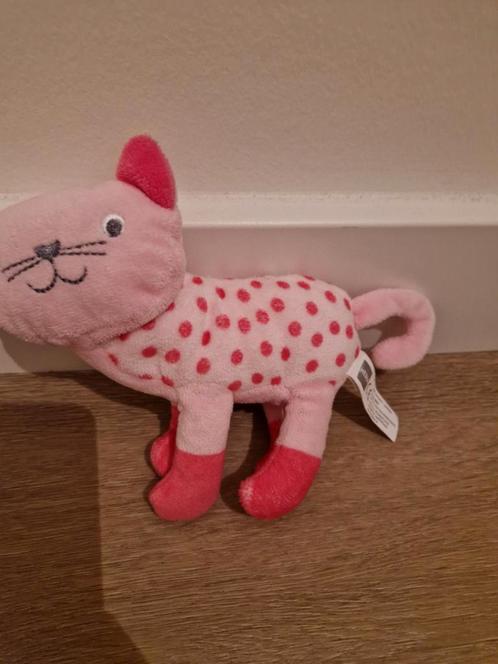 Knuffel poes Hema roze stippen poesje K7770, Kinderen en Baby's, Speelgoed | Knuffels en Pluche, Zo goed als nieuw, Poes, Ophalen of Verzenden