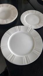 Borden set ironstone Pagnossin crème wit, Ophalen, Gebruikt, Bord(en), Effen