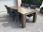 Mooie eetkamertafel met 6 stoelen, Huis en Inrichting, Complete eetkamers, Ophalen of Verzenden, Gebruikt, Tijdloos, 4 tot 6 stoelen