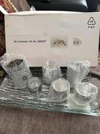 Kaarsenplateau met kaarsenhouder, Ophalen of Verzenden, Zo goed als nieuw, Rond, Hout