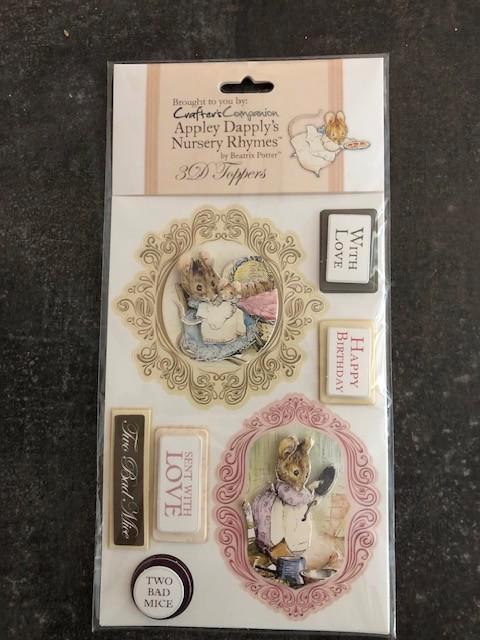 Beatrix Potter Scrapbook Plaatjes Kaarten Hunca Munca Muis, Hobby en Vrije tijd, Scrapbooking, Nieuw, Versiering of Embellishment