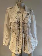 Fracomina blouse met steentjes en noppen maat xl, Fracomina, Ophalen of Verzenden, Wit, Zo goed als nieuw