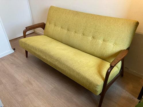 Vintage bank mid-century stijl, Huis en Inrichting, Banken | Sofa's en Chaises Longues, Gebruikt, Tweepersoons, 150 tot 200 cm