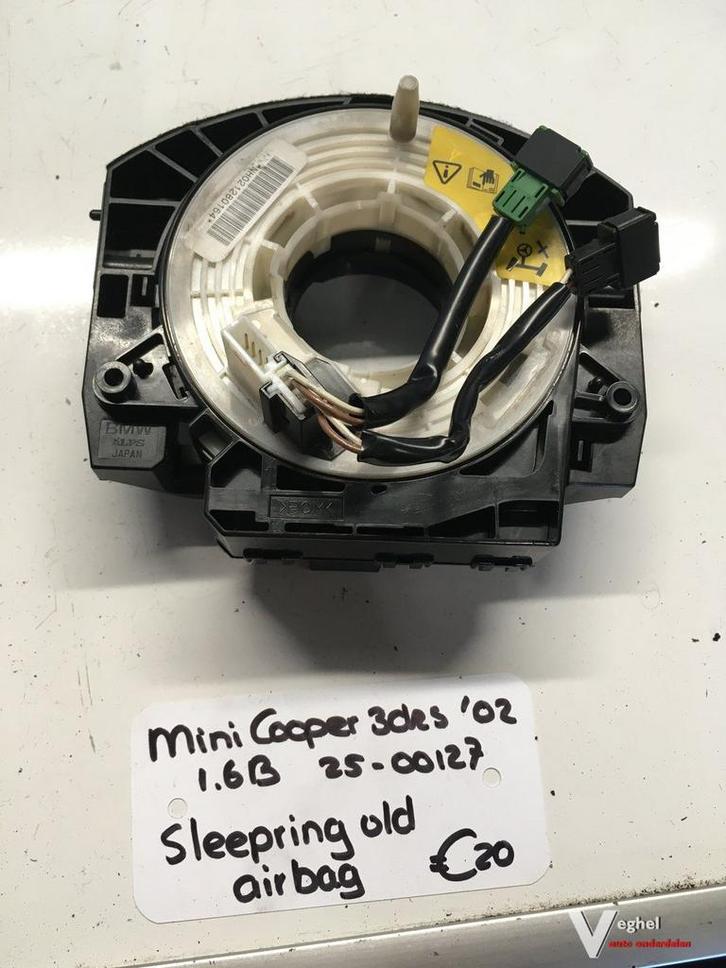 Mini Cooper 1.6 3drs 2002 2500127   Sleepring Klokveer Airba, Auto-onderdelen, Dashboard en Schakelaars, Gebruikt, Ophalen of Verzenden