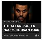 2 zitplaatsen The Weeknd 17 juli Johan Cruijff Arena, Twee personen, Juli