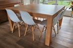 Prachtige teak houten tafel zoekt een nieuw huis!, Huis en Inrichting, Tafels | Eettafels, Ophalen, Zo goed als nieuw, Vijf personen of meer