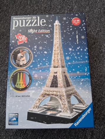 Ravensburger 3D Puzzel Eiffeltoren Night Edition - Nieuw! beschikbaar voor biedingen