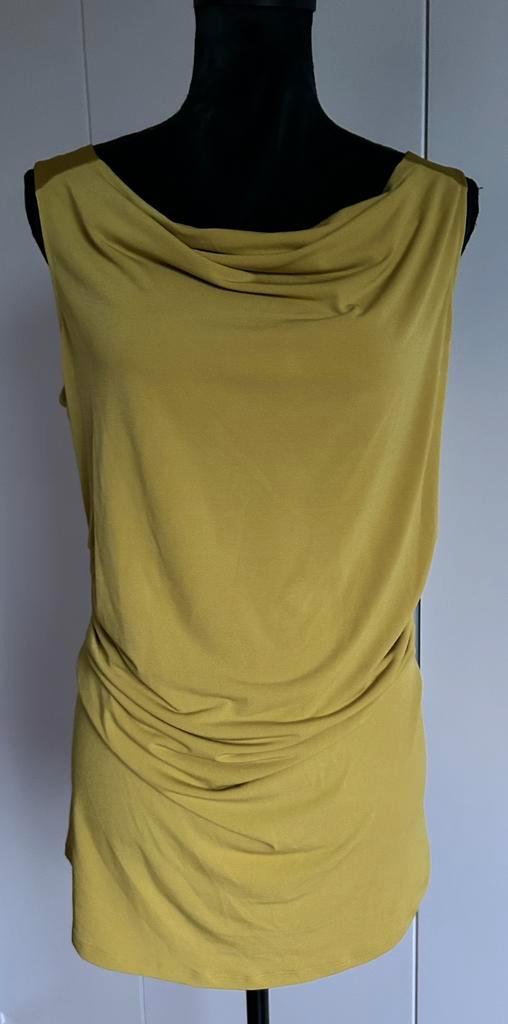 Mosterd gele top Esprit maat L, Kleding | Dames, Tops, Zo goed als nieuw, Maat 38/40 (M), Geel, Zonder mouw, Ophalen of Verzenden